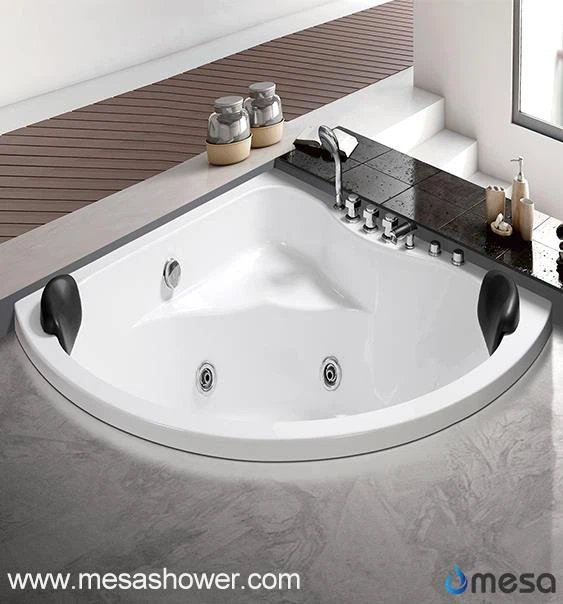 Rohová instalace klesá v pevném povrchu Akrylová koupelová vana