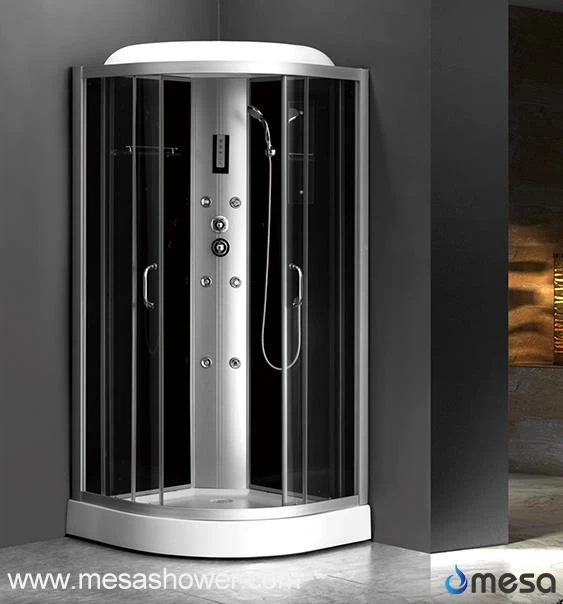 Nová sprchová rohová rohová místnost s hliníkovým rámem