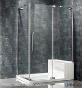 Bezrámové hliníkové otočné rohové sprchové skříně na prodej se sedačkou