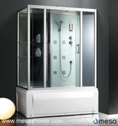 Velký rohový kouřový sprchový kombo skříň se čtyřmi rozměry pro různé koupelny