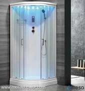 Nízká zásuvka Simpe sprchová kabina s barevnými hvězdicovými světly