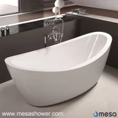 Stolní lodě tvarově stojící volně stojící povrchová vana s centrovým drenážím